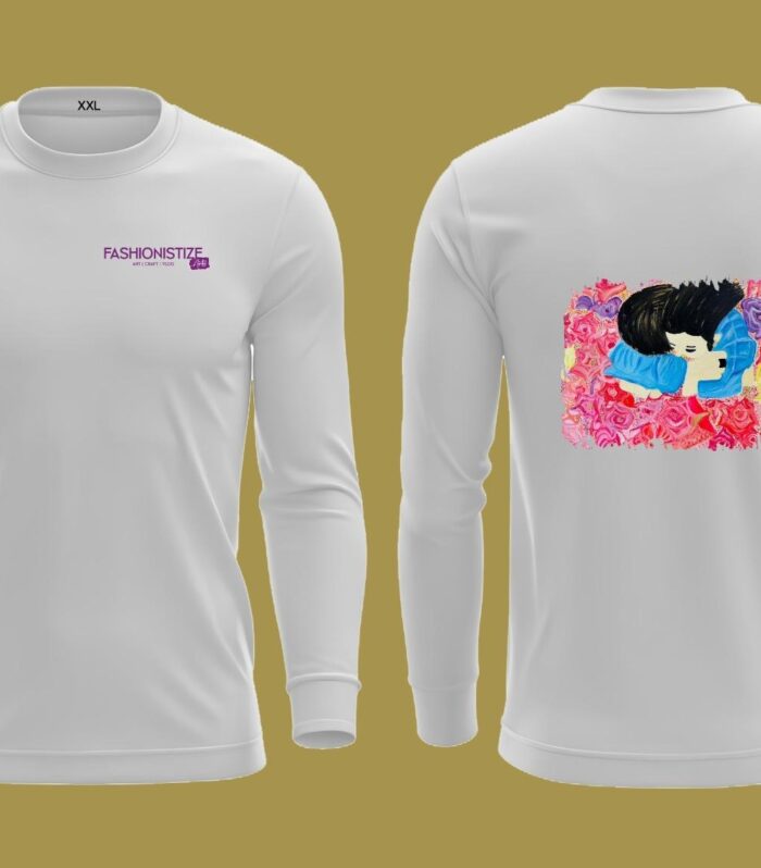 99 Roses – Lovers’ Series | Artistic White Long Sleeve T-Shirt