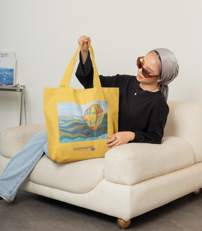 Love Series – Adventure Large Yellow Tote Bag | Art-Inspired Everyday Carry