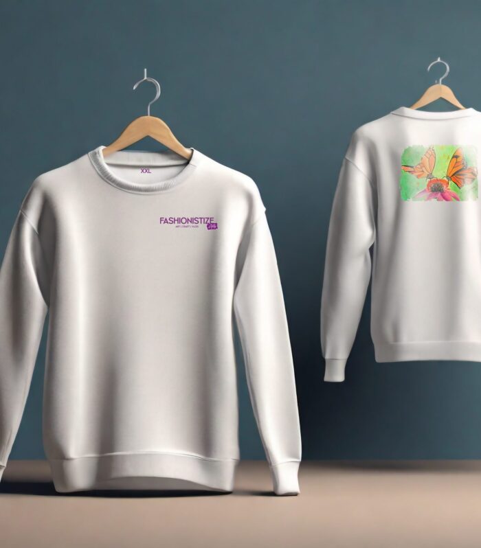 Butterflies | Artistic Pinkish Long Sleeve T-Shirt